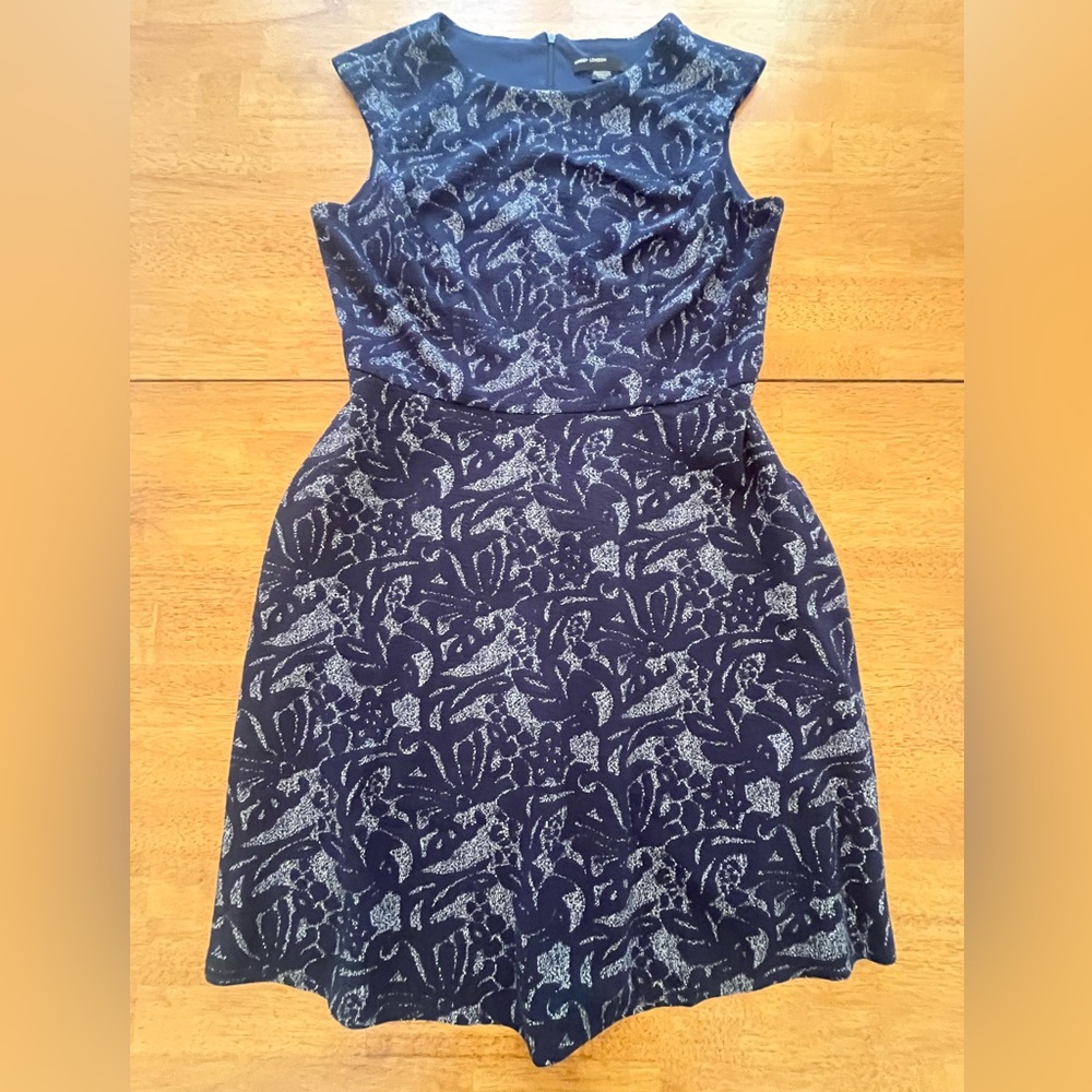 Maggy London Navy and White Floral Mini Dress